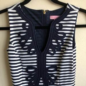 Lilly Pulitzer Navy White Knit Shift XXS